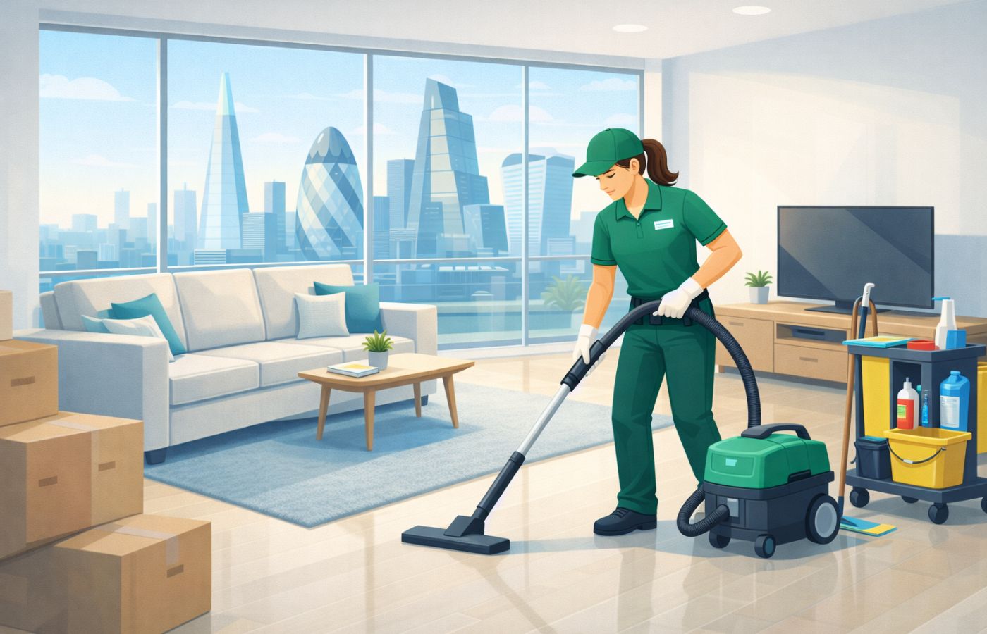 One off house cleaning service in a London home